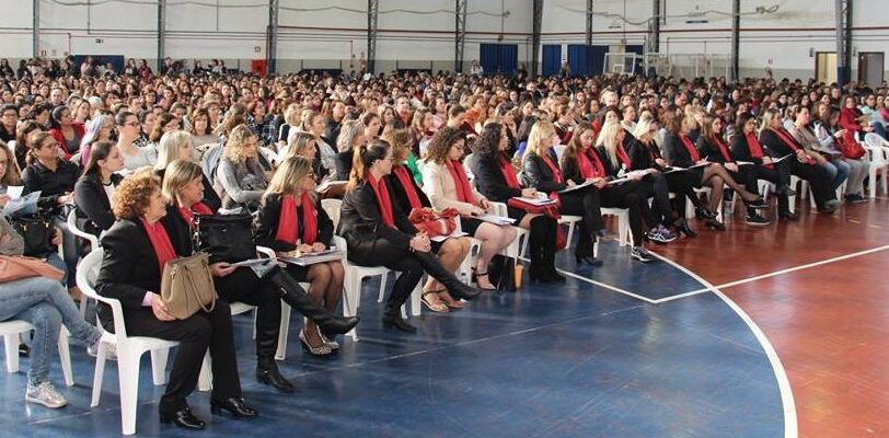 2º Encontro de Qualificação Docente da 16ª Coordenadoria Regional, realizado pela Universidade de Caxias do Sul, nos dias 19 e 20 de julho deste ano, no Campus Universitário da Região dos Vinhedos, com a participação de cerca de 1,8 mil professores da Educação Básica.